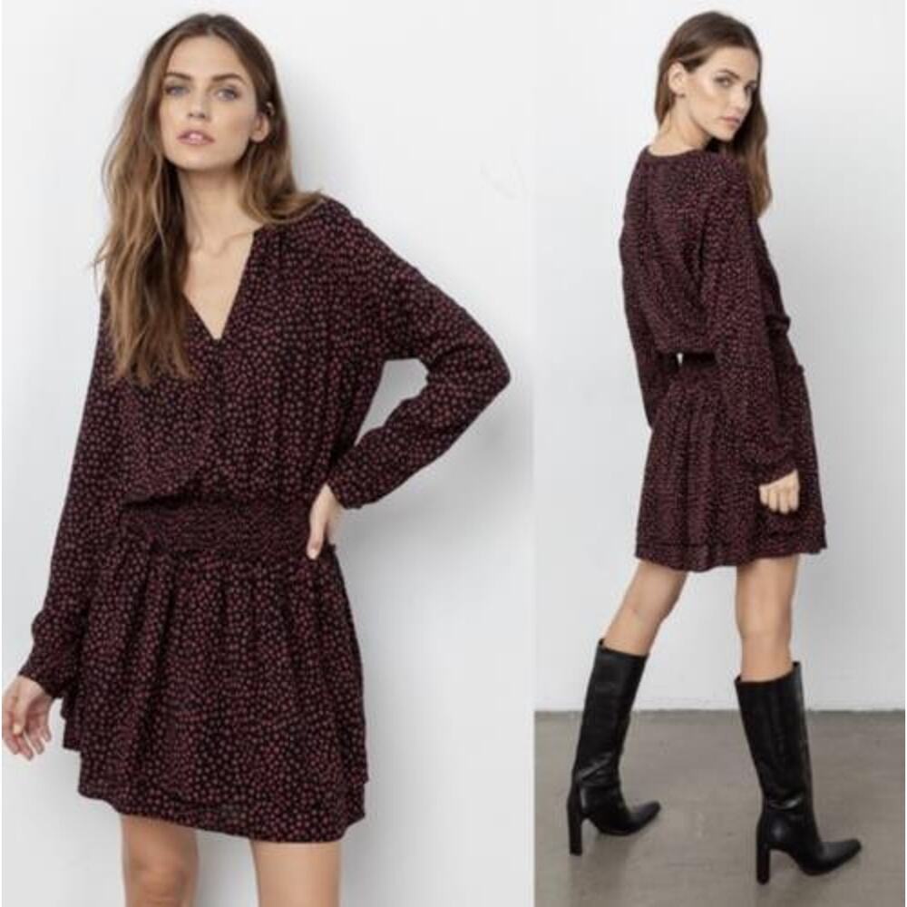 Rails Jasmine Enamored Heart Print Smocked Long S… - image 2